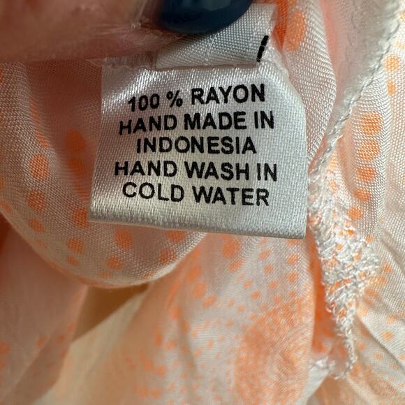 Claire Mercier St. Barth Tunic Top Blouse Beaded Hand Made White Large Beachy - Picture 10 of 11